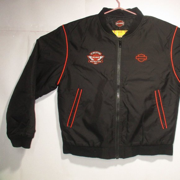 HARLEY DAVIDSON Full Zip Men's Black Lightweight Jacket, Windbreaker Size S - Picture 6 of 7